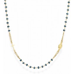 Immagine della Collana Rosario Amen in argento con cristalli CROGBL3