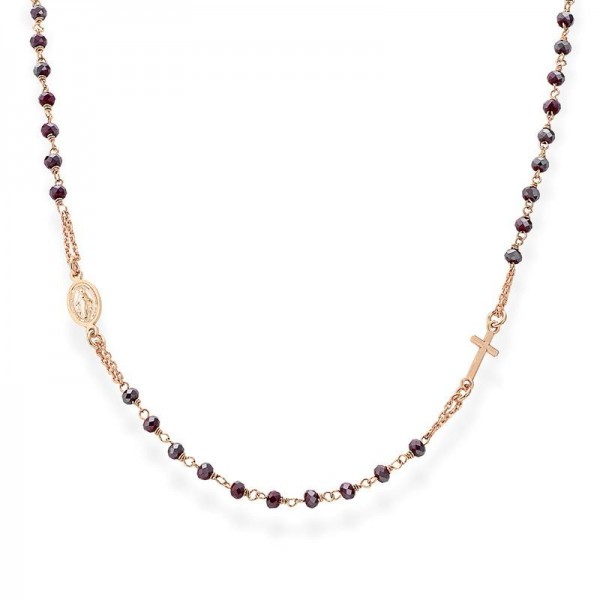 Amen Rosenkranz Kette aus Silber mit Kristallen CRORA3 kaufen