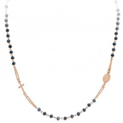Collana Rosario Amen in argento con cristalli CRORG3