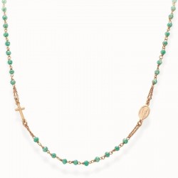 Collana Rosario Amen in argento con cristalli CRORM3