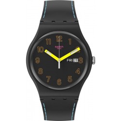Buy Swatch Unisex Watch New Gent Dark Glow SO29B707