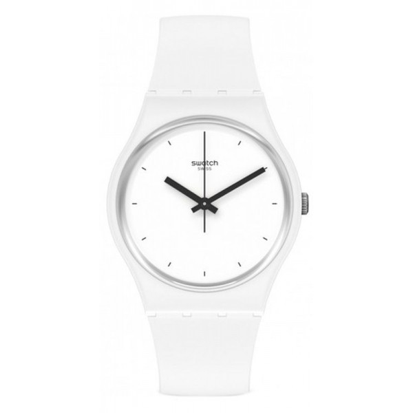Buy Swatch Unisex Watch Gent Think Time White SO31W100