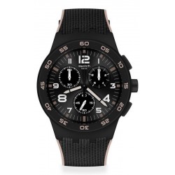Buy Swatch Mens Watch Chrono Plastic Black Cord SUSB106