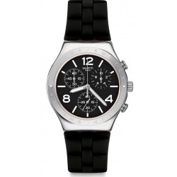 Buy Swatch Men's Watch Irony Chrono Noir De Bienne YCS116