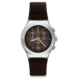 Buy Swatch Men's Watch Irony Chrono Brownflect YCS600